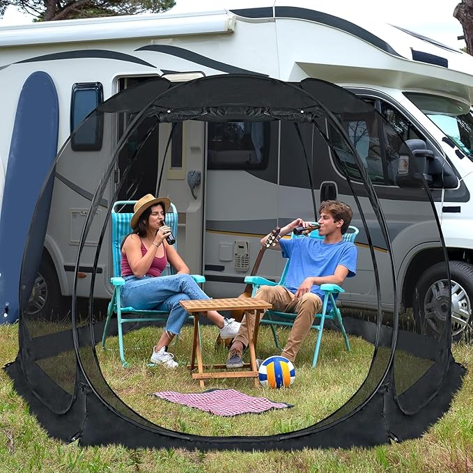 Alvantor Pop Up Screen House Gazebo with Mosquito Netting Instant UV Resistant Sun Shelter for Patio &amp Backyard Portable Canopy Tent for 2-10 Person