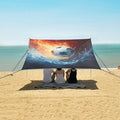 ALAZA Football Water Fire Beach Tent Sun Shelter Portable Canopy Sunshade for Outdoor Camping Picnics Backyard Fun 10x9 ft