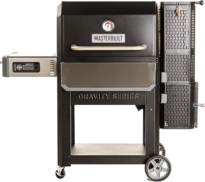 Masterbuilt® Gravity Series® 1050 Smoker Grill - Digital Charcoal Combo Grill with Free App 1050 Cooking Square Inches in Black Model MB20041220
