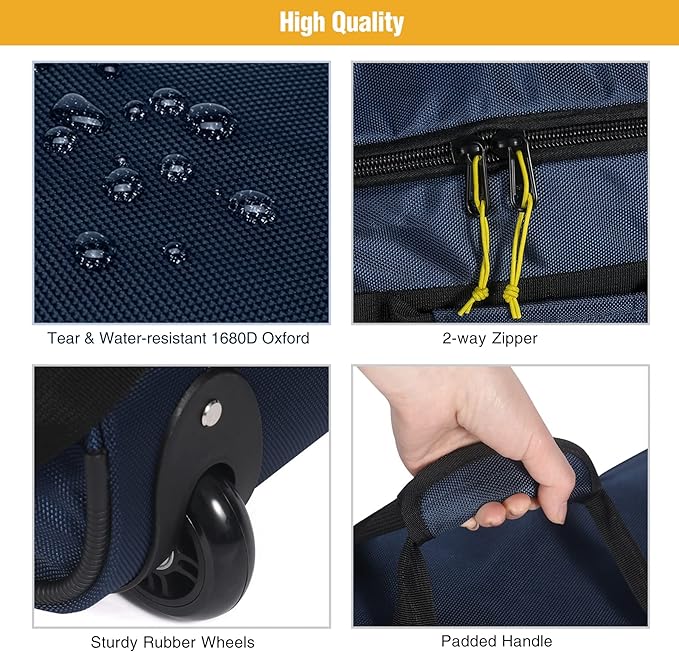 REDCAMP 85L/120L/140L Foldable Duffle Bag with Wheels Large Travel Duffel Bag