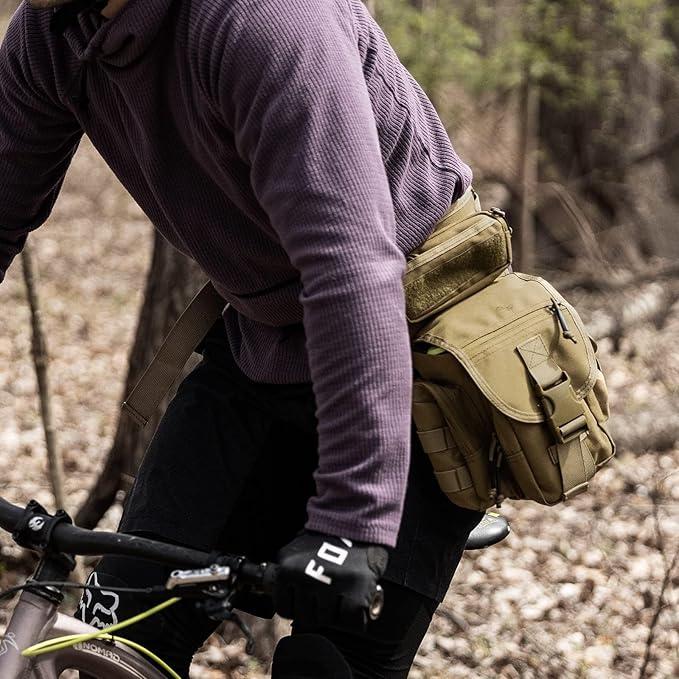 ANTARCTICA Waterproof Military Tactical Drop Leg Pouch Bag Type B Cross Over Leg Rig Outdoor Bike Cycling Hiking Thigh Bag
