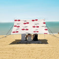 ALAZA Cherry Pattern Beach Tent Sun Shelter Portable Canopy Sunshade for Outdoor Camping Picnics Backyard Fun 10x9 ft