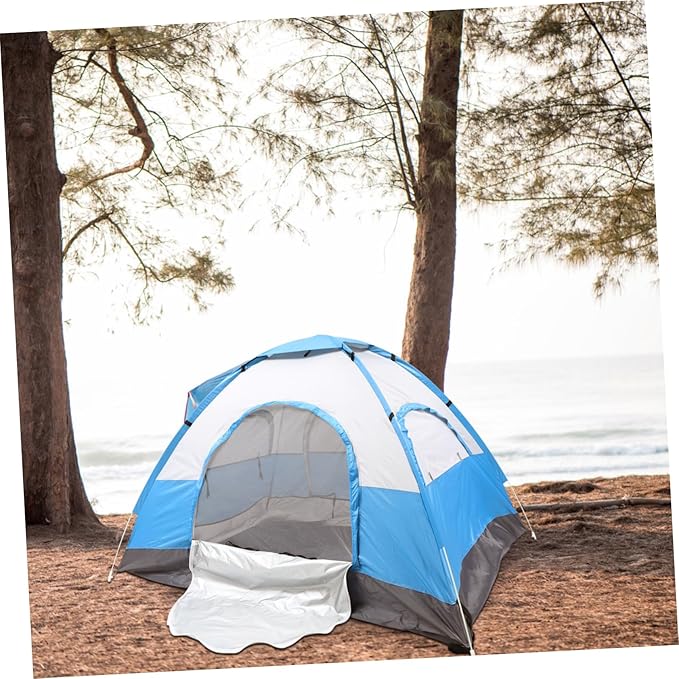 GANAZONO 1set Portable Beach Tent Uv Wear-Resistant Easy Setup Shelter for Outdoor Camping Hiking and Picnics Fits People Ventilated and Carry Bag