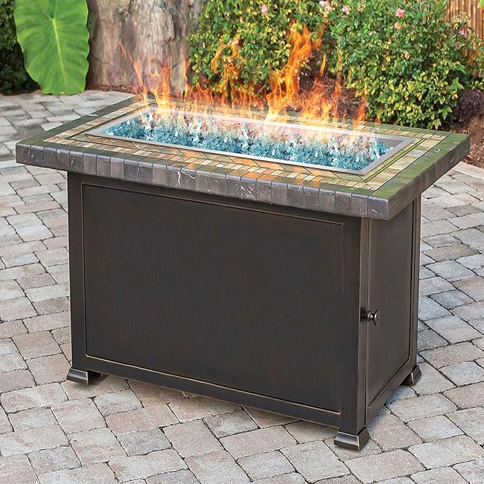 Stanbroil 24 x 8 Inch Rectangular Drop-in Fire Pit Pan with H-Burner Gas Fire Pit Insert for DIY Fire Table 304 SS 90000 BTU Max