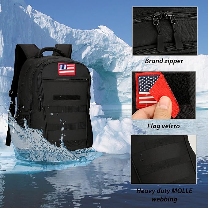 Camo BackpackBoys Backpack for Scool Military40L Army Bookbag Waterproof for Middle Elementary