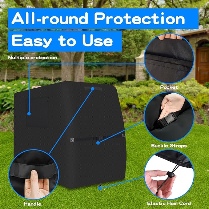 Waterproof Engine Welder Generator Cover-Heavy Duty 600D Oxford for Ranger GXT Series WelderAll Weather Protection Black