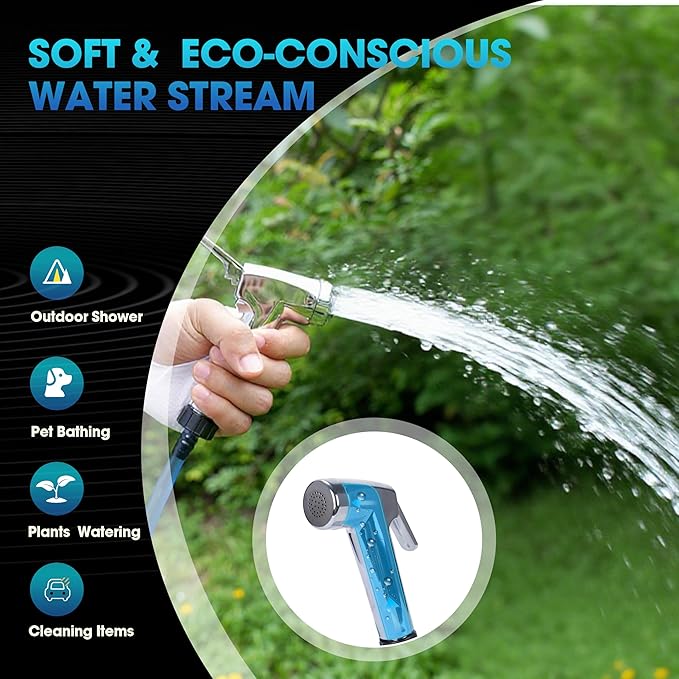 Teamaze Portable Shower12L/3.2 Gal Solar Camping Shower Bag with Auto Pressure PumpPortable Outdoor Shower for CampingBeachHikingRVPet Bath