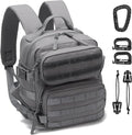 9L Mini Tactical Backpack Men Women Small Assault Rucksack Water-proof GYM Hiking Bug Out Bag with molle attachments (Gray)