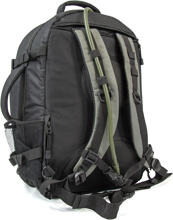 Emergency Zone Stealth Tactical 53L Backpack with 2L Hydration Bladder and Waterproof Cover