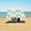ALAZA Green Gold Bow Pattern Beach Tent Sun Shelter Portable Canopy Sunshade for Outdoor Camping Picnics Backyard Fun 10x9 ft