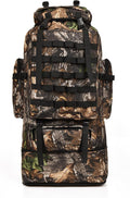 Tactical Backpack Military Molle Hiking 36-55L Camouflage Mountaineering Bag Tactical Trekking Bag Cycling Leaves Camouflage