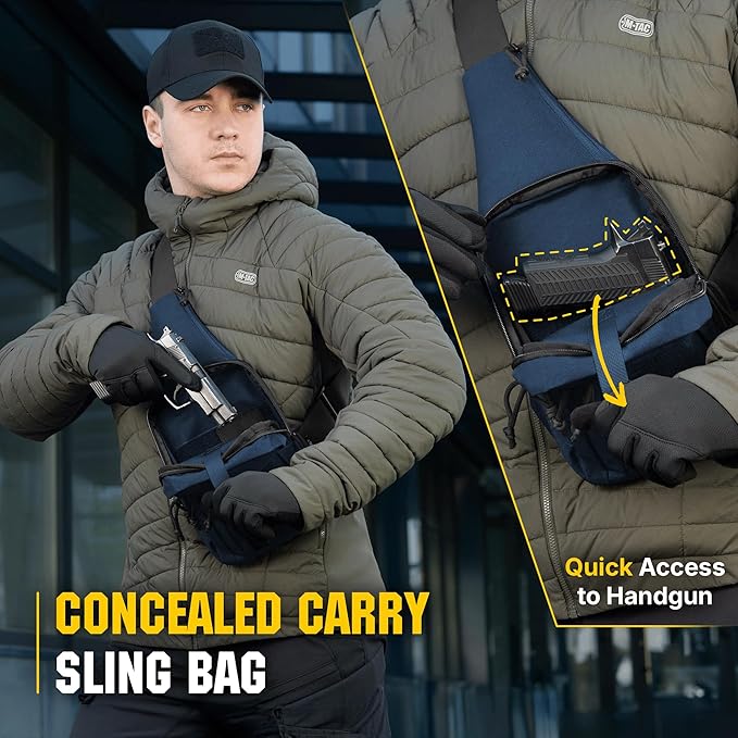M-Tac CCW Sling Bag for Men &amp Women - EDC Shoulder Bag Tactical - Crossbody Concealed Carry Bag - Mens Chest Pack