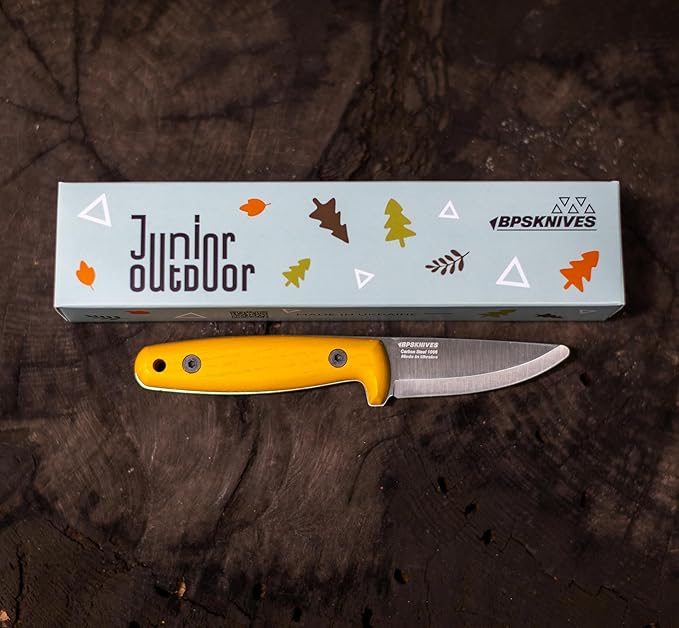 BPSKNIVES Season Series Summer - Kids First Knife - Bushcraft Knives for Boys - Whittling Knives for Kids - Safe Kid Knife with Sheath &amp Rounded Tip - Camping Knife - Gift for Boys