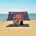 ALAZA Beautiful African Woman Portrait Beach Tent Sun Shelter Portable Canopy Sunshade for Outdoor Camping Picnics Backyard Fun 10x9 ft
