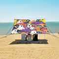 ALAZA Halloween Ghosts Mushroom Beach Tent Sun Shelter UPF50+ Protection Beach Shade Canopy w/ 4 Sandbags for Outdoor Camping Fishing Backyard Fun Picnic 10x9 ft
