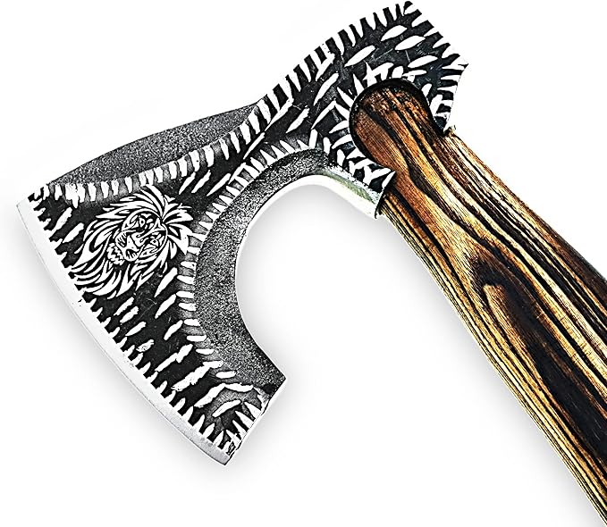 Custom Handmade Carbon Steel Viking Tomahawk Hatchet Bearded Axe