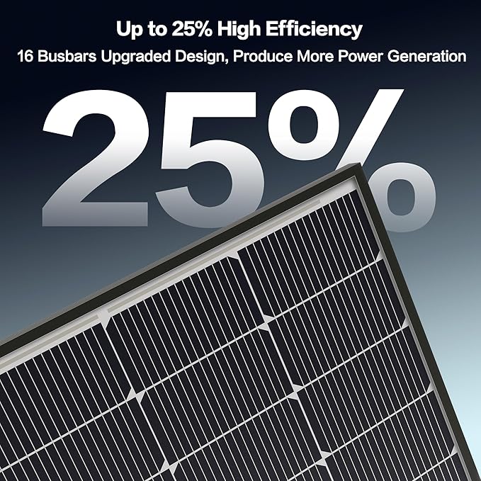 Bifacial 400 Watt Solar Panel N-Type 16BB 2PCS 200Watt Bifacial Solar Panels Monocrystalline 25% High Efficiency Solar Module for Home RV Battery and Off-Grid Applications