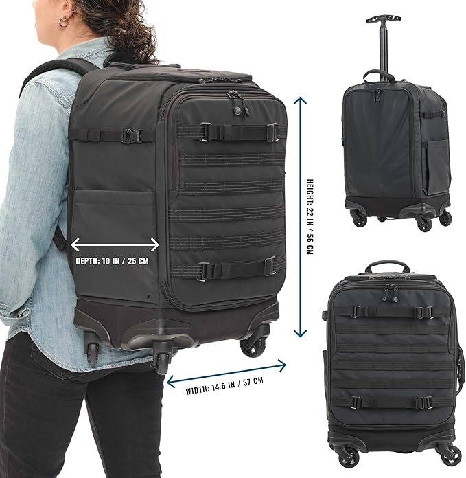 Tenba Axis v2 28L Rolling Camera Backpack for DSLR and Mirrorless cameras and lenses plus a 16-inch laptop – Black (637-790)
