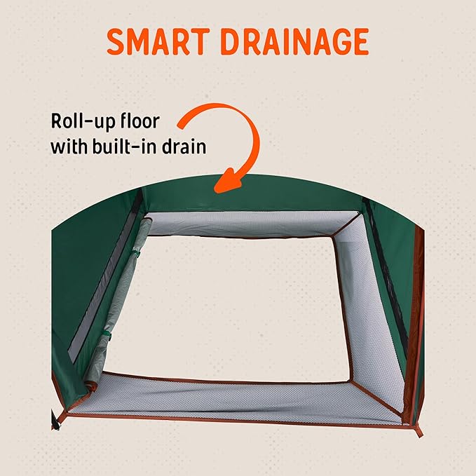 Kelty Discovery H2GO Privacy Shelter Campsite Shower and Changing Shelter Zippered Entry Steel Pole Frame Freestanding