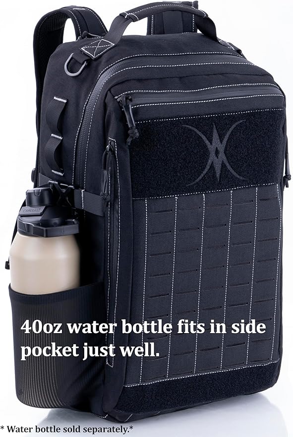 Urban Tactical Backpack Laser-Cut MOLLE Daypack Commuter Bag for EDCTravelWorkHiking for Men Women