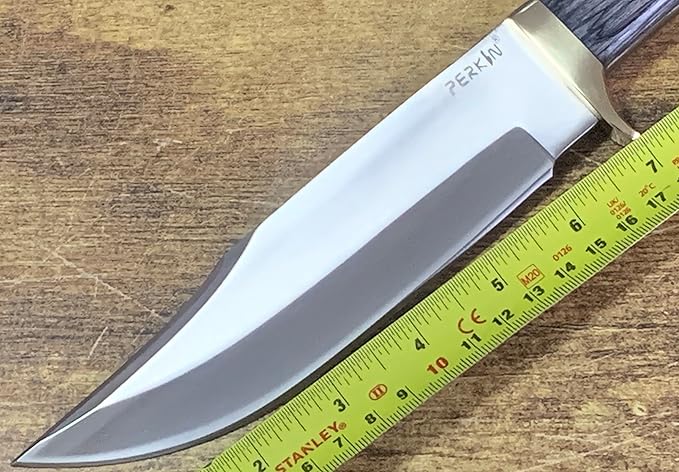 Perkin Fixed Blade Hunting Knives with Sheath-Custom Handmade Full Tang Bushcraft Fixed-Blade Knife for Camping Hiking and Outdoor Activities-Unisex Adults-PKH