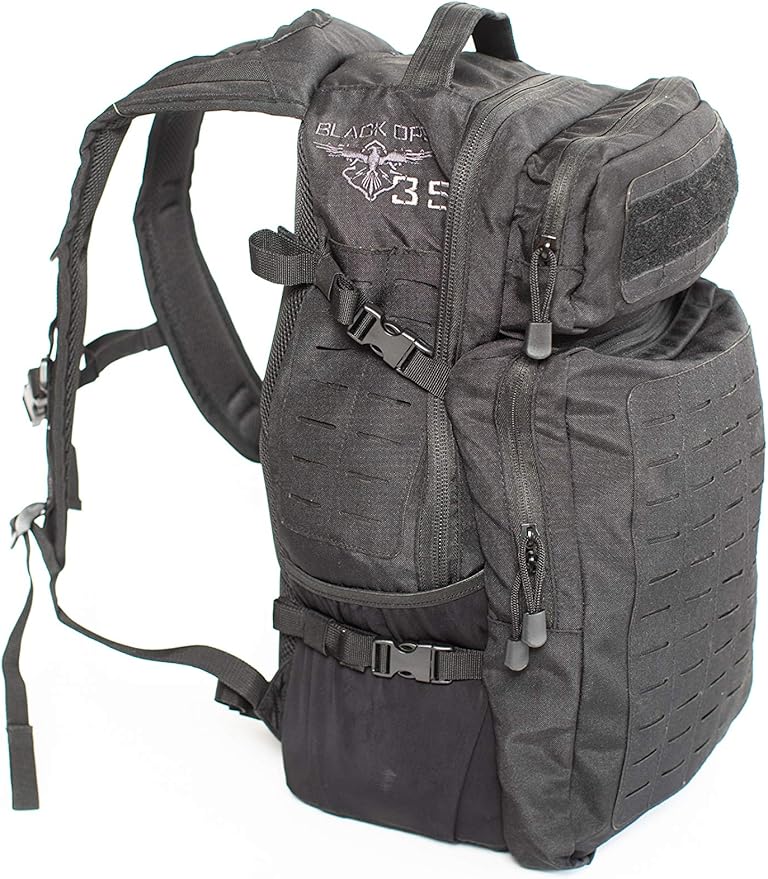 Black Ops USA 35L 3 Day Assault Pack black tactical backpack molle bag Great for Travel Outdoor Camping Hunting Hiking Backpack for men