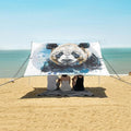 ALAZA Panda Portrait Watercolor Beach Tent Sun Shelter UPF50+ Protection Beach Shade Canopy w/ 4 Sandbags for Outdoor Camping Fishing Backyard Fun Picnic 10x9 ft