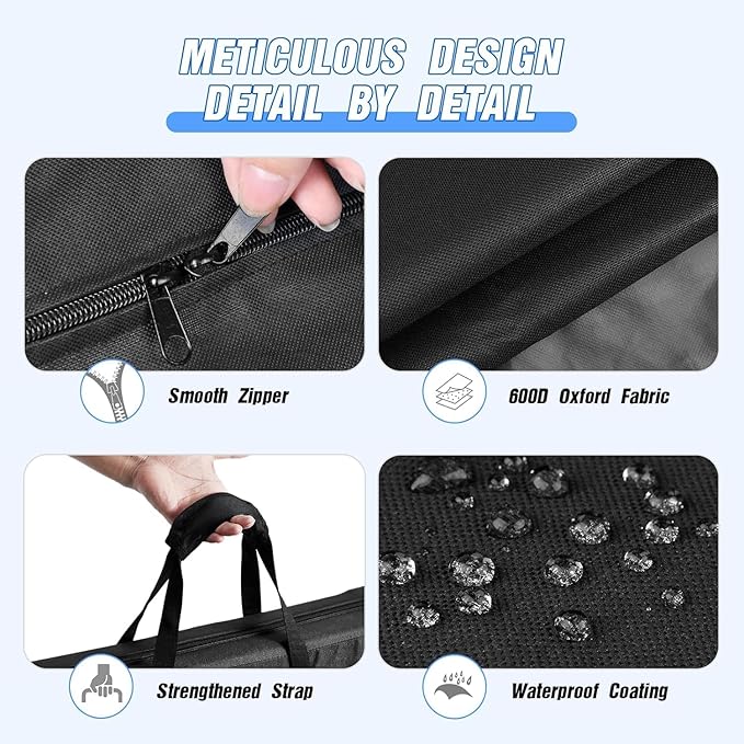 Solar Panel Storage Bag Waterproof and Dustproof Carrying Case with Pocket50 L x 5.1 W x 29 H(Bag Only)