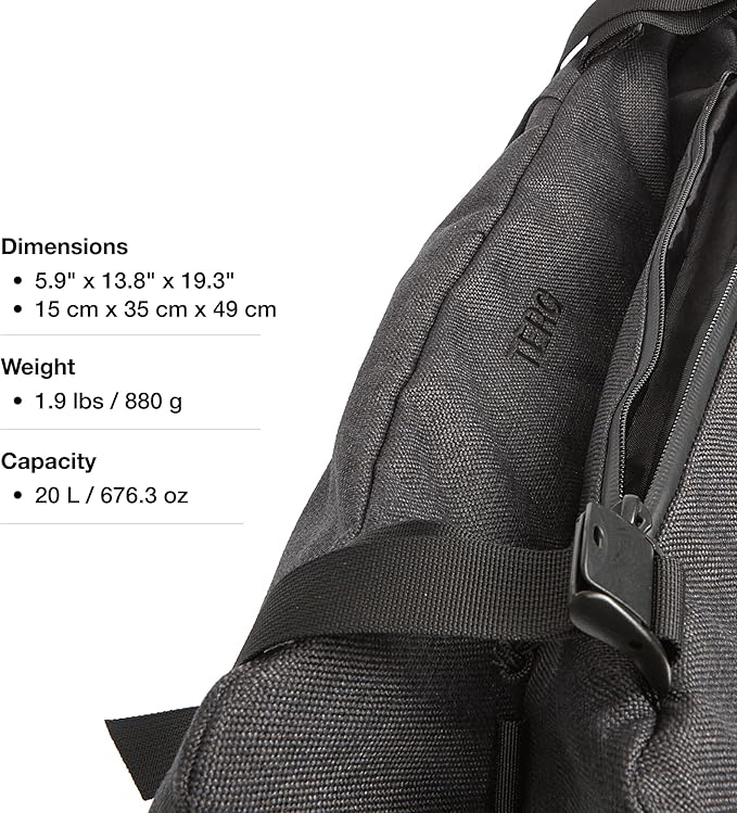 Helinox TERG All Way Square Backpack Outdoor High-Performance Bag 20L 1.9lbs Rugged Materials Waterproof Zippers (Burgundy)