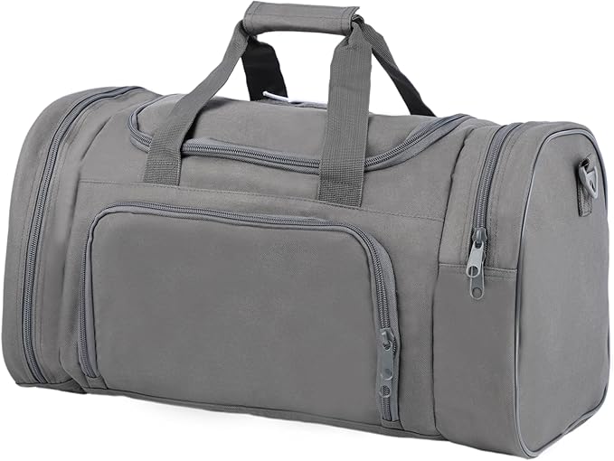 Military Tactical Outdoor Gym Bag Small Duffel Bag with Shoes Compartment for Sports Travel Camping Hunting (A-Grey)