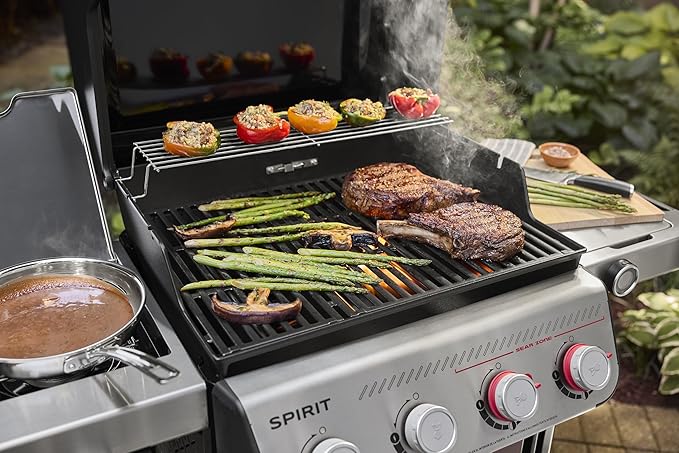 Weber Spirit EP-425 Liquid Propane Gas Grill for Outdoor Cooking and BBQ 4 Boost Burners Black