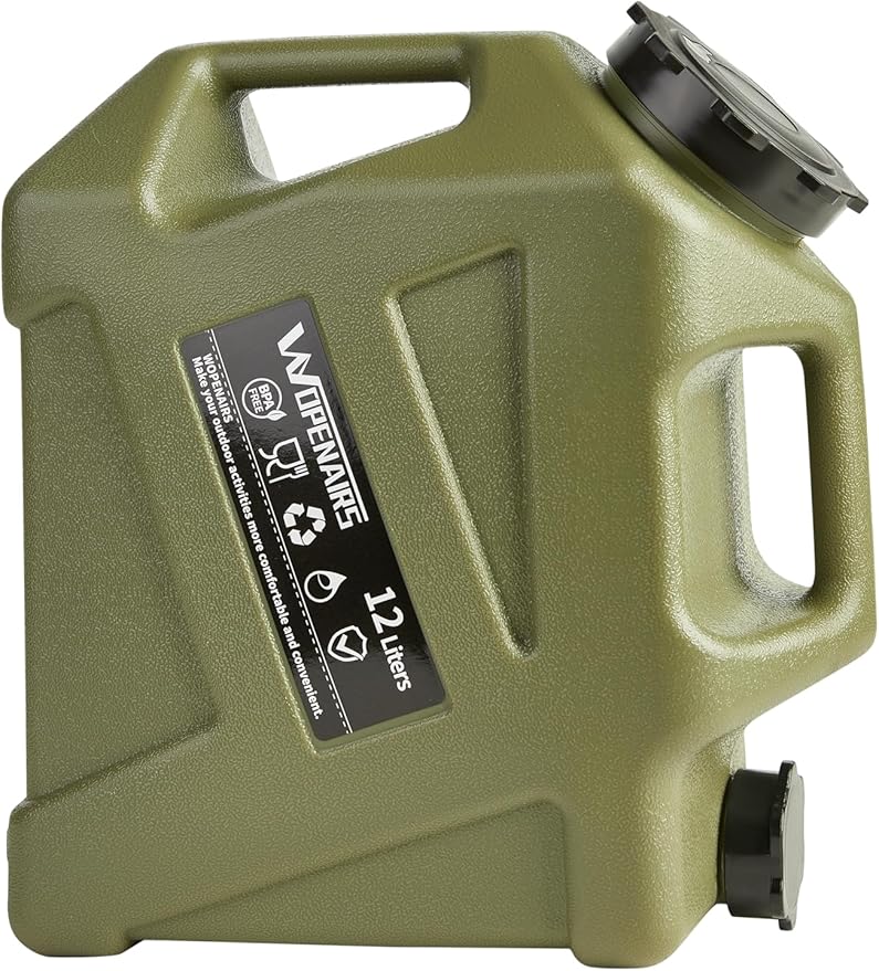 Water Container Water Jug with Spigot with (3.2-5) Gallons Portable No Leakage for CampingVehicle Car Hiking Hurricane Supplies RV