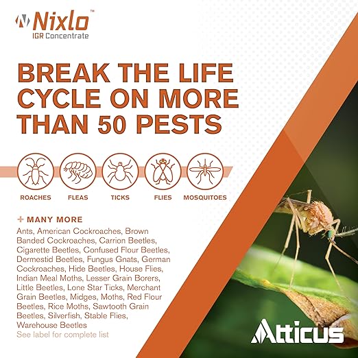 Atticus Talak 7.9% Indoor/Outdoor Insect Control (1 Gallon) with Nixlo IGR Concentrate (140 ML)