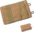 Tactical Compact Pocket Organizer Card Key Coin Everyday Carry Gear Pouch with Neck Lanyard MOLLE Zipper Utility Admin Bag
