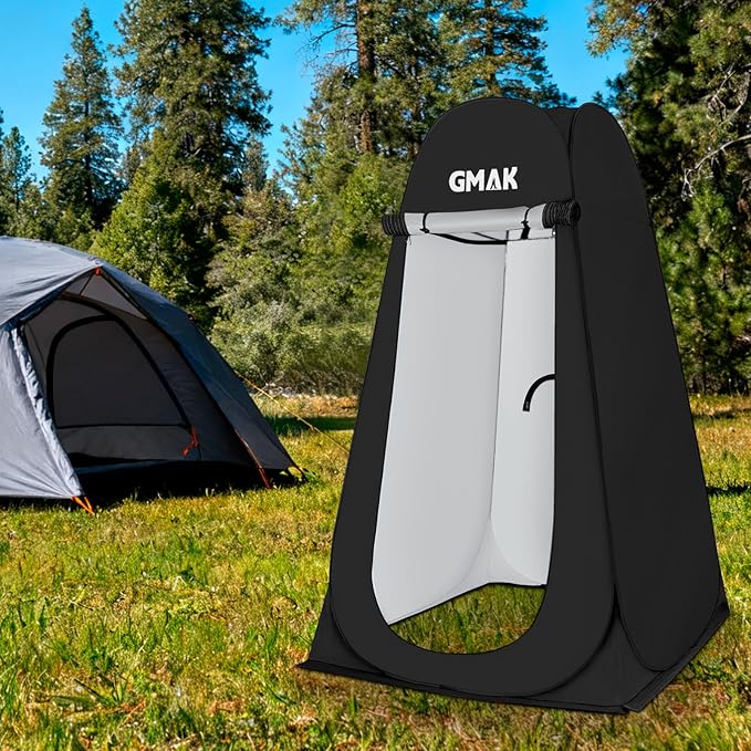 GMAK Pop Up Privacy Shower Tent Portable Pop Up Beach Dressing Changing Room UV/Rain Outdoor Privacy Shelter Camping Tent Shower Room Toilet Shelters for Outdoor Hiking Beach Picnic Fishing Black