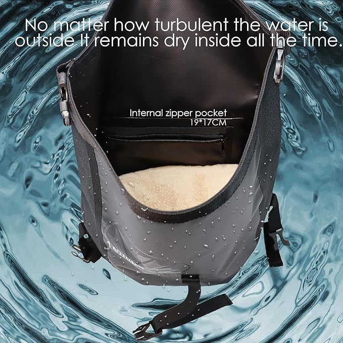 Dry Bags Waterproof Backpack Waterproof backpack for Water sportsboatingFloatinghiking camping and other outdoor activities 25L.(Black)