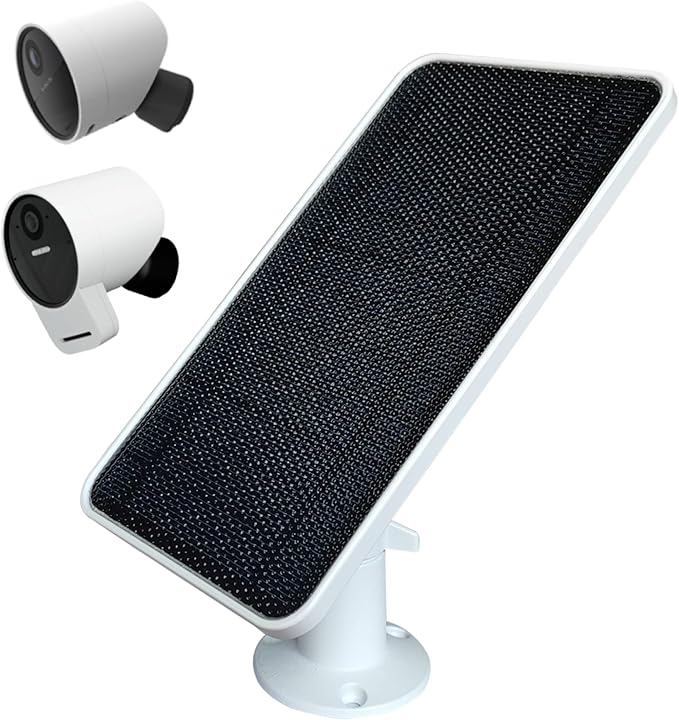 JJMASEE Solar Panel for SimpliSafe Outdoor Security Camera and Series 2 Waterproof Solar Charger for SimpliSafe Outdoor Camera with 13FT Cable &amp 360° Adjustable Aluminum Alloy Mount (1 Pack)