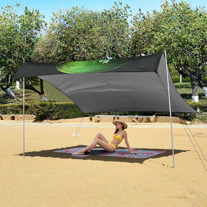 ALAZA St. Patricks Day Clover Leaves Skull Beach Tent Sun Shelter Portable Canopy Sunshade for Outdoor Camping Picnics Backyard Fun 10x9 ft
