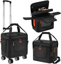 Carrying Bag with Wheels Compatible with Jackery Explorer 1000 V2 Soft Portable Power Station Storage Case Powerstation Roller Bag with Wheels and Side Zipper Multi-Pocket Shoulder Strap