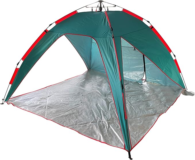 Bliss Hammocks BHT-A39-TO Pop-Up Beach Tent w/Carry Bag for Easy Travel Sun Protection &amp Wind Resistant Waterproof Lightweight Durable Teal and Orange