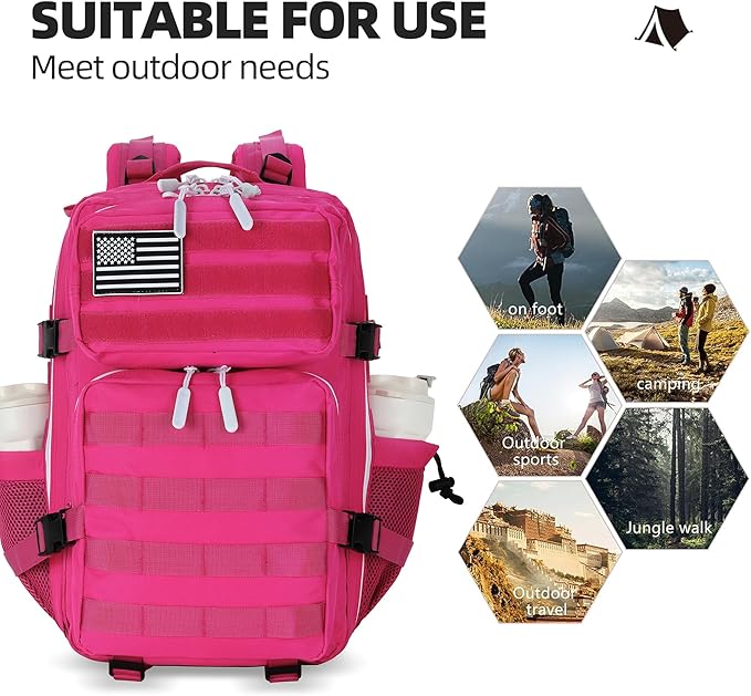 Military 45L Tactical Assault Backpack 3 day assault pack with Molle Waterproof backpack Rucksack for Tactical Backpacks