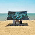 ALAZA Octopus Totem Tatto Beach Tent Sun Shelter UPF50+ Protection Beach Shade Canopy w/ 4 Sandbags for Outdoor Camping Fishing Backyard Fun Picnic 10x9 ft