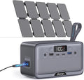 DARAN Portable Power Station 100W with 25W Solar Panel LiFePO4 Battery Power Bank with110V AC Outlets Solar Generator Fast Charging for Hurricane EmergencyOutdoor UseOff-Grid traveling