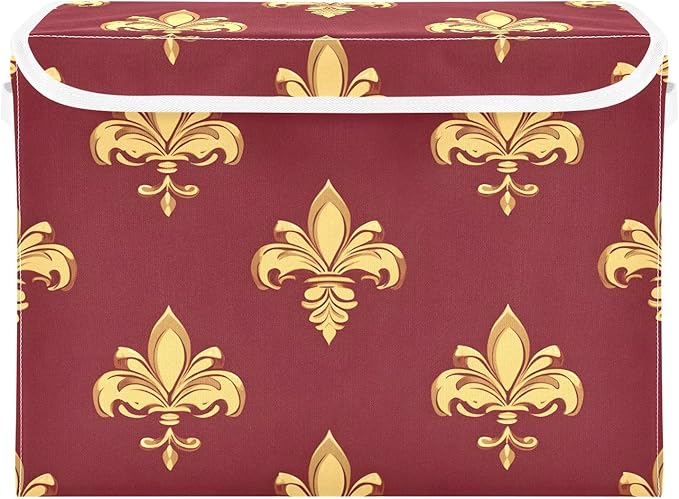 Graffiti Mardi Gras Logo Pattern Foldable Storage Baskets Fabric Boxes with Handle Organizers with Flip-Top Lids Storage Bins for Home Bedroom Office