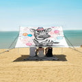 ALAZA Cute Cartoon Zebra Party Beach Tent Sun Shelter Portable Canopy Sunshade for Outdoor Camping Picnics Backyard Fun 10x9 ft