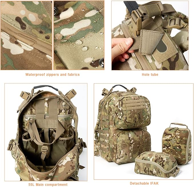 MT Military MOLLE 2 Medium Rucksack Army Tactical Large Backpack 3 Days Assault Pack