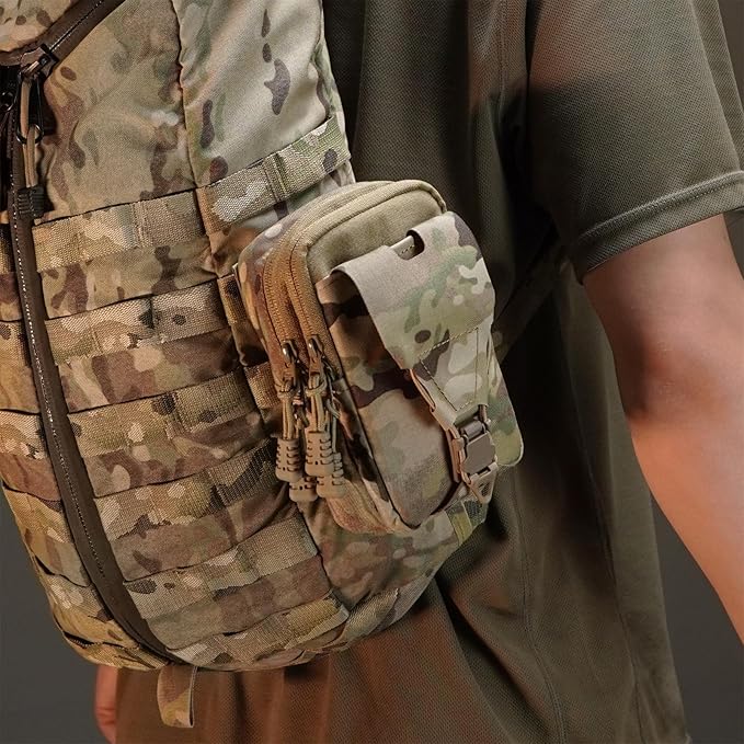 Tactical EDC Pouch Molle Utility Pouch Gadget Organizer Holder Bag Phone Holster Waist Pack Admin Pouch Tool Pocket for Outdoor Hunting