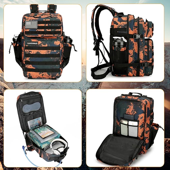 25L Tactical Backpack for Men and Women Military Backpack Small Assault Pack Molle Backpack Bug Out Bag Travel Rucksack Daypack (Mars Camo)