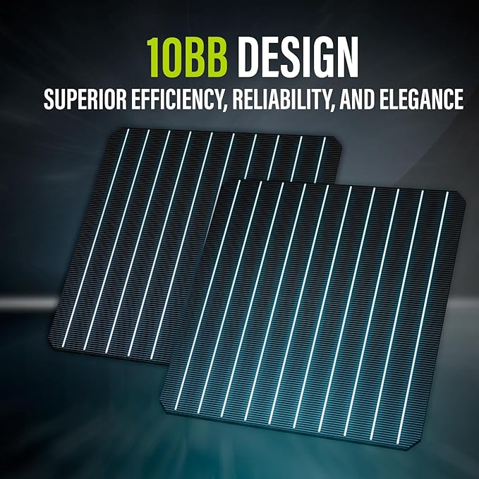 Newpowa 100 Watts Monocrystalline 100W 12V Solar Panel High Efficiency Mono Module RV Marine Boat Off Grid