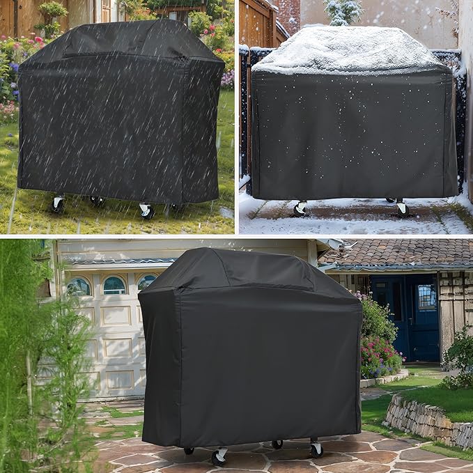 3 Burner Gas Grill with Cloth Cover – High-Powered 51000 BTU Burners Stainless Steel Construction Ample Cooking Space – Perfect for Backyard Barbecues Parties and Family Gatherings